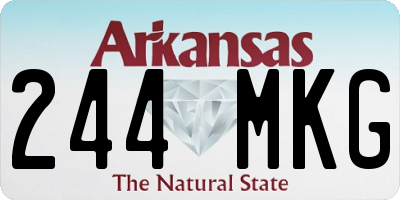AR license plate 244MKG