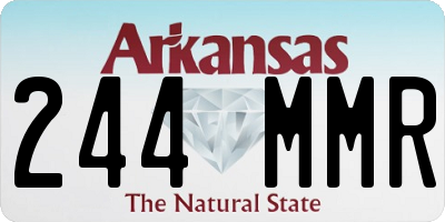 AR license plate 244MMR