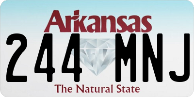 AR license plate 244MNJ