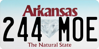 AR license plate 244MOE