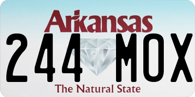 AR license plate 244MOX