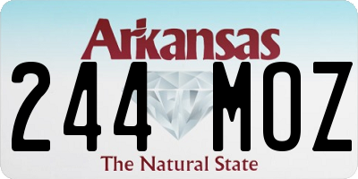AR license plate 244MOZ