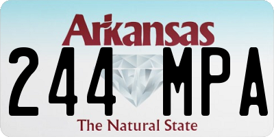 AR license plate 244MPA