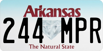 AR license plate 244MPR