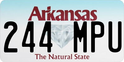 AR license plate 244MPU
