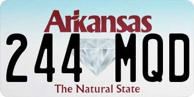 AR license plate 244MQD
