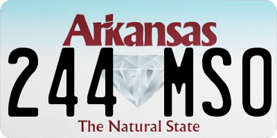AR license plate 244MSO