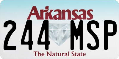 AR license plate 244MSP