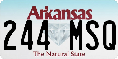 AR license plate 244MSQ