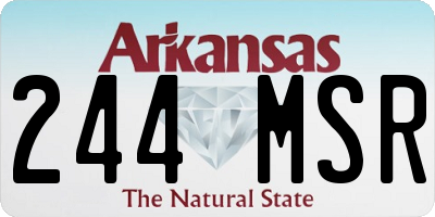 AR license plate 244MSR