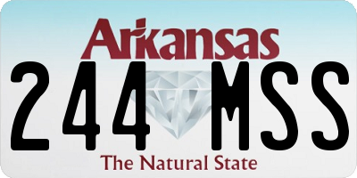 AR license plate 244MSS