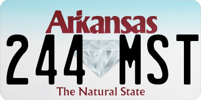 AR license plate 244MST