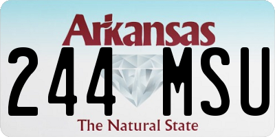 AR license plate 244MSU