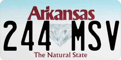 AR license plate 244MSV