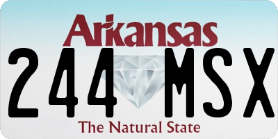 AR license plate 244MSX