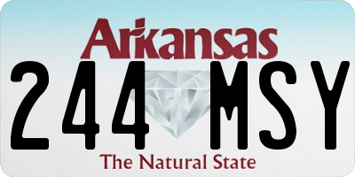 AR license plate 244MSY