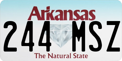 AR license plate 244MSZ