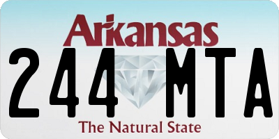 AR license plate 244MTA