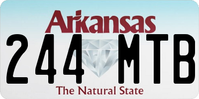 AR license plate 244MTB