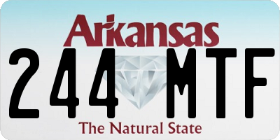 AR license plate 244MTF