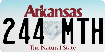 AR license plate 244MTH