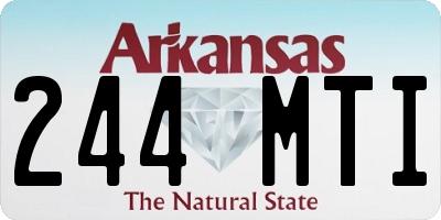 AR license plate 244MTI