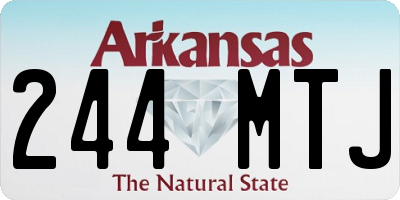AR license plate 244MTJ