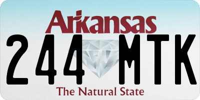 AR license plate 244MTK