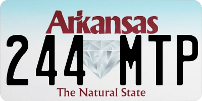 AR license plate 244MTP