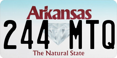 AR license plate 244MTQ