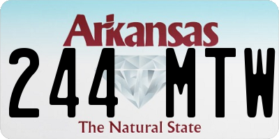 AR license plate 244MTW