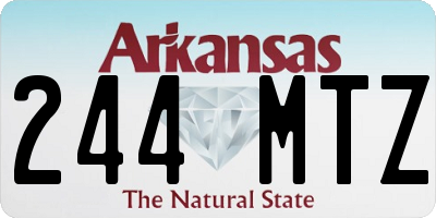AR license plate 244MTZ