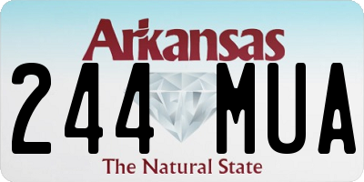 AR license plate 244MUA