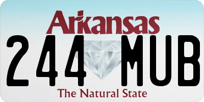 AR license plate 244MUB