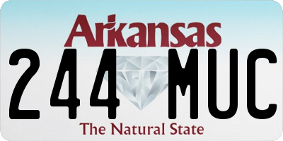 AR license plate 244MUC