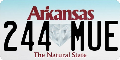 AR license plate 244MUE