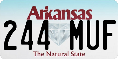AR license plate 244MUF