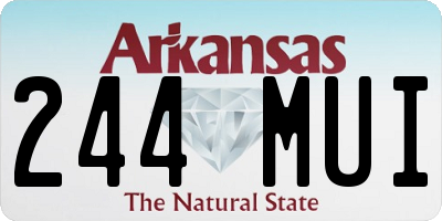 AR license plate 244MUI