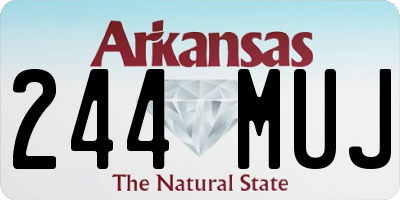 AR license plate 244MUJ