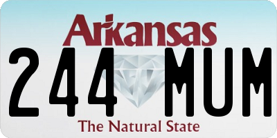 AR license plate 244MUM