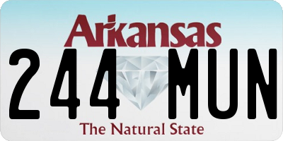 AR license plate 244MUN