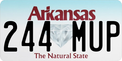 AR license plate 244MUP