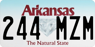 AR license plate 244MZM