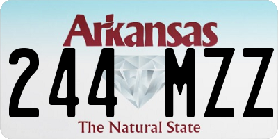 AR license plate 244MZZ