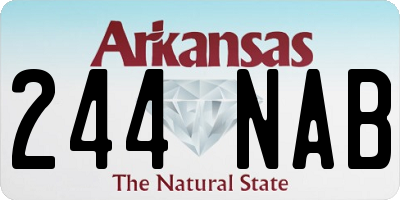 AR license plate 244NAB