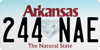 AR license plate 244NAE