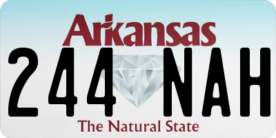 AR license plate 244NAH