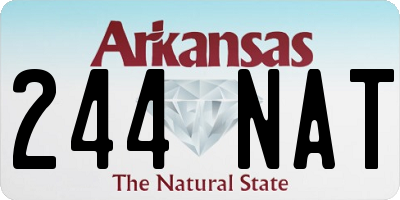 AR license plate 244NAT