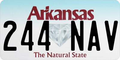 AR license plate 244NAV