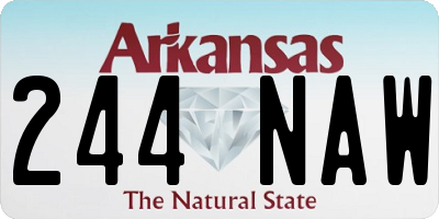 AR license plate 244NAW